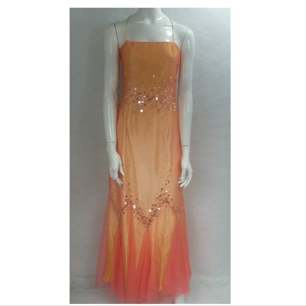Pink and Yellow Prom Dress